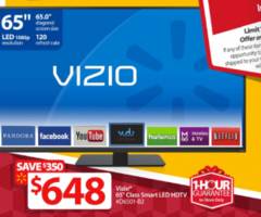 $648 65-inch Vizio D650I-B2 1080p 120Hz LED Smart TV Walmart Black Friday 2014 Deal - One News Page